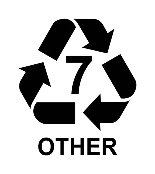 Recycling Symbolen Voor Plastic Vector Pictogram Illustratie Andere — Stockvector