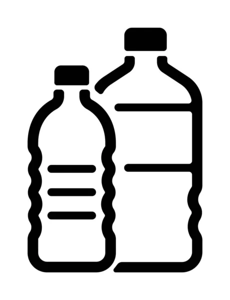 Recycling Symbols Plastic Dalam Bahasa Inggris Ilustrasi Ikon Vektor Botol - Stok Vektor