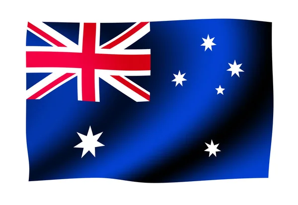 Drapeau National Brandissant Illustration Australie — Photo