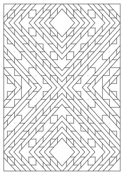 成人肖像彩绘页 摘要线艺术风格的摘要说明 几何构图 黑白图案 Eps8 373号 — 图库矢量图片