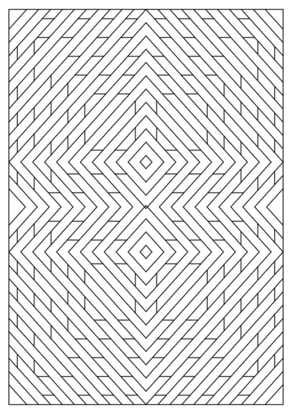 Yetişkinler için portre boyama sayfaları. Çizgi Sanatı tarzında soyut illüstrasyon. Geometrik bileşim. Siyah ve beyaz desenler. EPS8. Renk- # 375