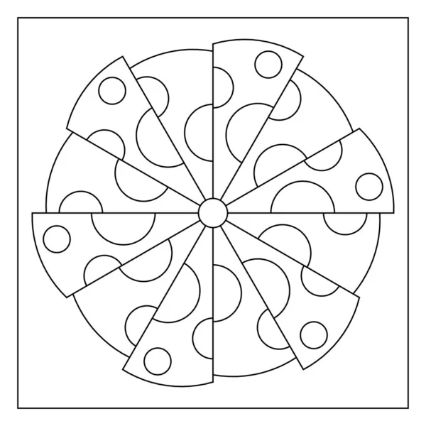 Diseños Simples Mandala Para Colorear Páginas Para Colorear Fáciles Ilustración — Vector de stock