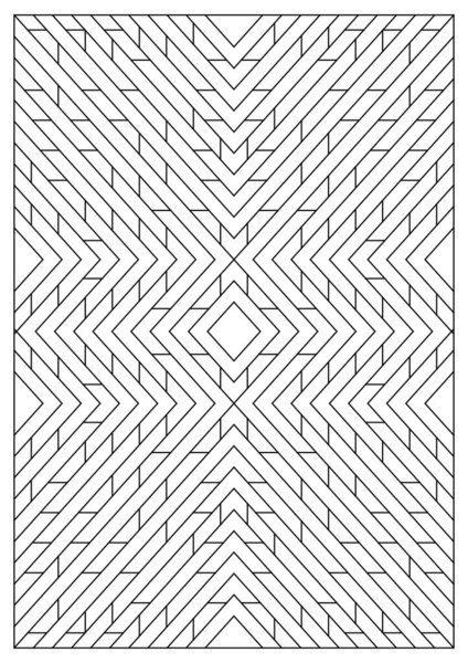 Портретные раскраски для взрослых. Абстрактная иллюстрация в стиле Line Art. Геометрический состав. Черно-белые узоры. Восьмерка. Coloring-#374