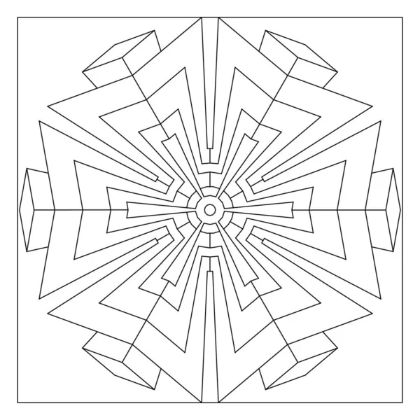 Diseños Simples Mandala Para Colorear Páginas Para Colorear Fáciles Para — Vector de stock