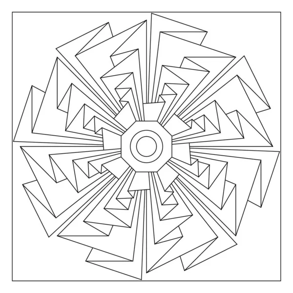 어른을 페이지 디자인 정사각형 형태의 종이접기 패턴의 번접기 대칭이다 Eps8 — 스톡 벡터