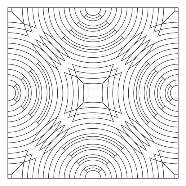 Fliesenmustergestaltung Die Anordnung Von Kopien Sich Überschneidender Und Überlappender Kreise — Stockvektor