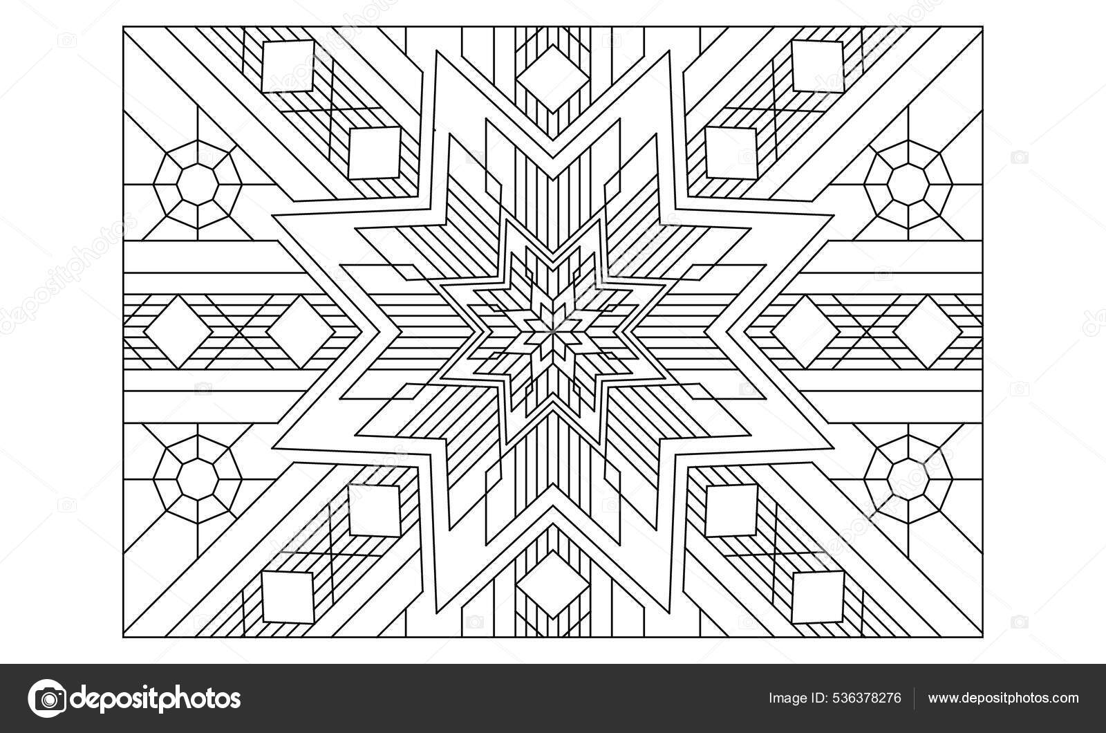 Mandala Adult Coloring Pages Illustration de Vecteur
