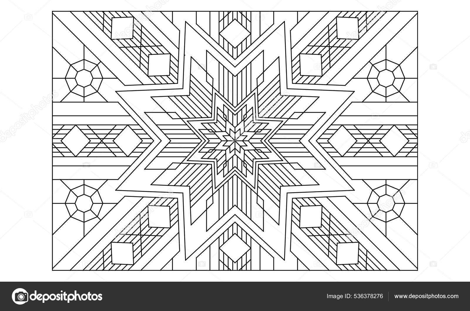 Geometric Pattern Coloring Pages For Adults