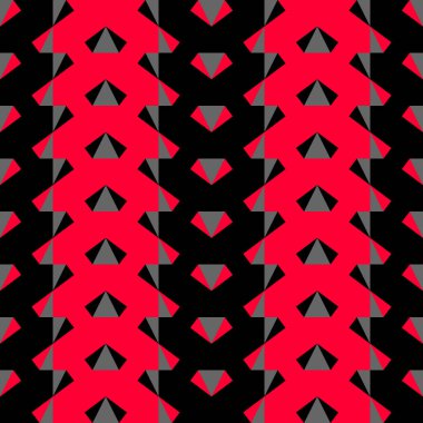 Fikir, 2 siyah ve kırmızı kare kağıttan geliyor. 2 ucu bükülmüş ve 8 x 8 kare düzenlenmiş. EPS8 biçiminde siyah ve kırmızı desen