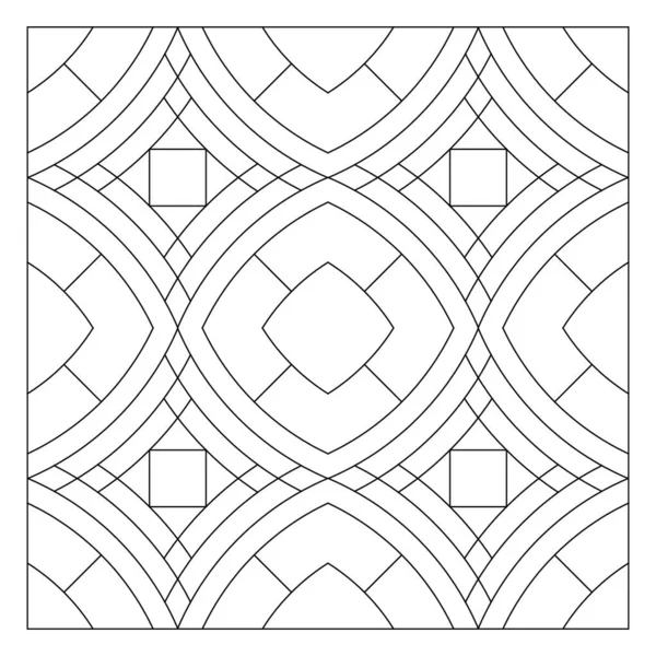 Diseño Patrón Azulejo Composición Intersección Superposición Diamantes Círculos Adecuado Para — Vector de stock