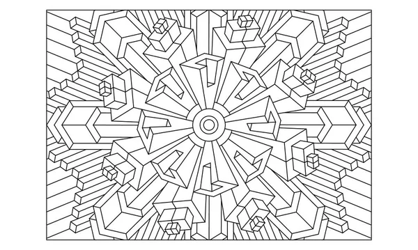 Malvorlagen Für Erwachsene Farbgebung 236 Malseite Mit Achteckigem Mandala Muster — Stockvektor