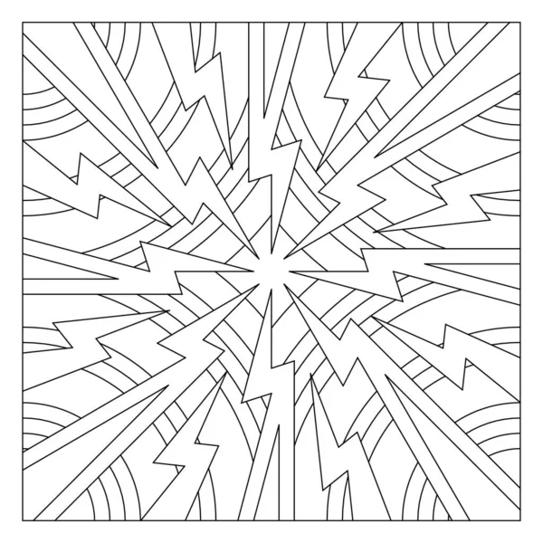 Yaşlılar için kolay boyama sayfaları. Döşeme deseni tasarımı. 8 'li kutup dizisi ya da 8' li yıldırımın her köşesinde daireler olan dairesel bir şekilde düzenlenmesi. EPS8. 278 numara..