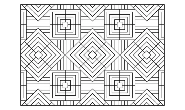 Yetişkinler için peyzaj boyama sayfaları. Soyut elmasların renklendirme sayfası, farklı açılarda kesişen iki farklı boyutta tekrar eder. EPS8 dosyası.