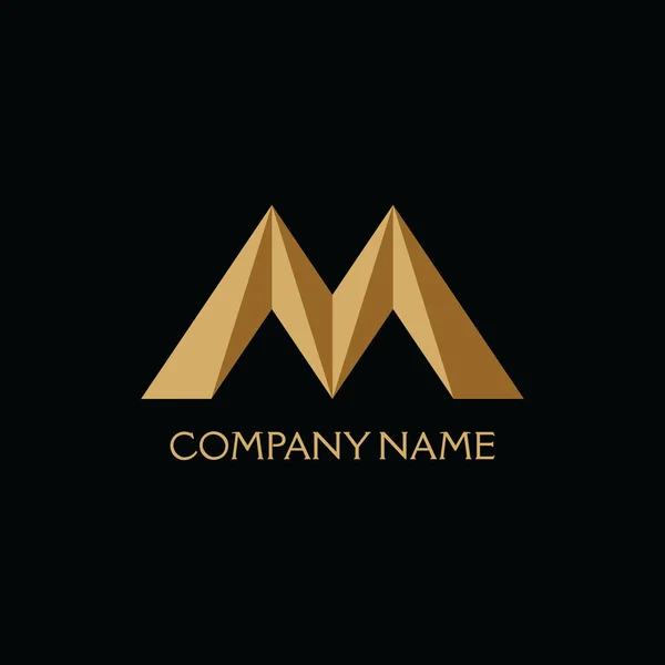 Logo Lettera Moderno Stile Dorato Bella Logotipo Disegni Iniziali Marchio — Vettoriale Stock