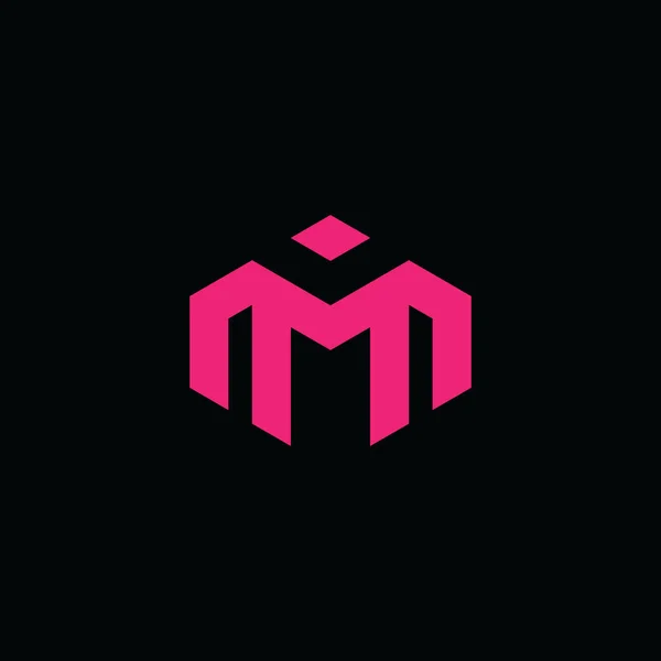 Digitale Moderne Logo Letter Mono Line Stijl Mooi Logotype Eerste — Stockvector