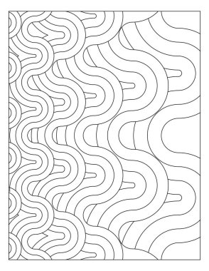 Erişte karalaması. Yetişkinlerin portre boyama sayfası. Dijital detoks için uygun. EPS8 #448