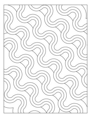 Erişte karalaması. Yetişkinlerin portre boyama sayfası. Dijital detoks için uygun. EPS8 #447