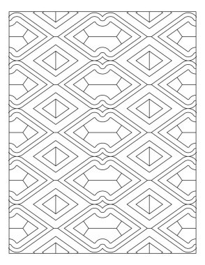 Elmas motif deseni. Yetişkinler için boyama sayfası. EPS8 #450