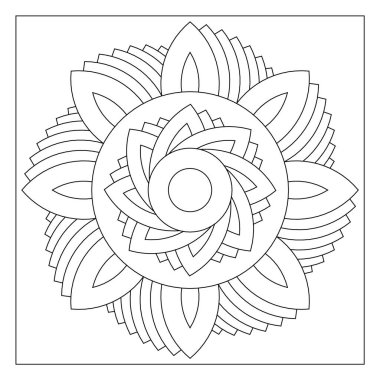 Benzersiz mandala sanatı. Yetişkinler için boyama sayfaları. Dijital detoks. EPS8. 459 numara.