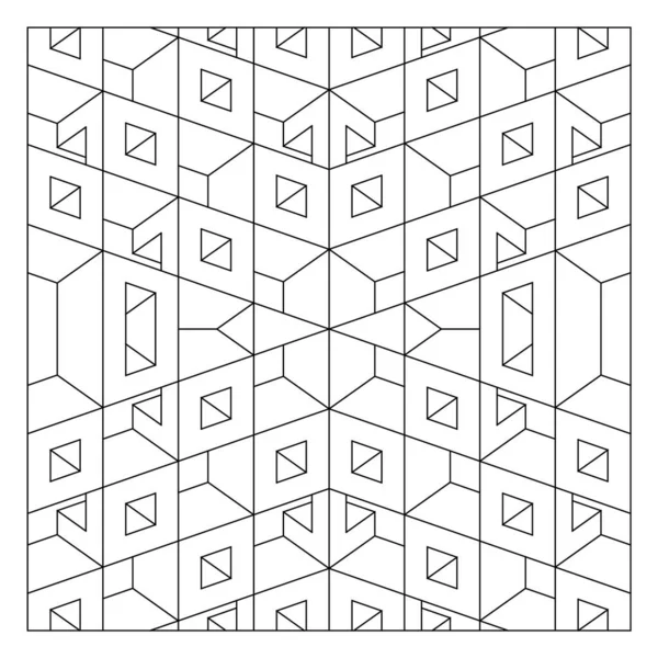 中空の立方体の図面は 4つの方向に上下に積層されます 簡単に着色ページ 建築ファンタジー デジタルデトックス Eps8 472 — ストックベクタ