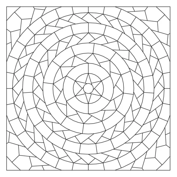 Халос Зображення Різних Розмірів Збільшених Прикрашених Абстрактними Трикутними Лінійними Мотивами — стоковий вектор