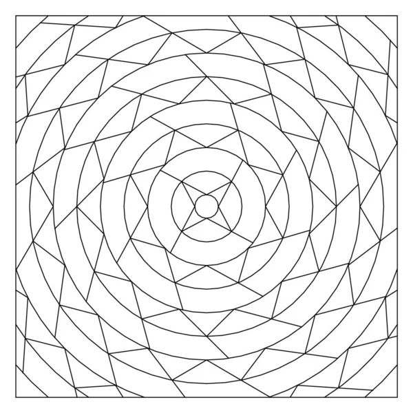 Зображення Халоса Трикутними Мотивами Різних Розмірів Збільшене Легка Розмальовка Цифрового — стоковий вектор