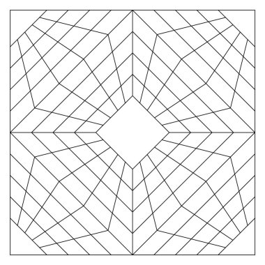 Ortasında delik olan bir elmasın 3 boyutlu çizimi. Dijital detoks için kolay boyama sayfası. EPS8 #494