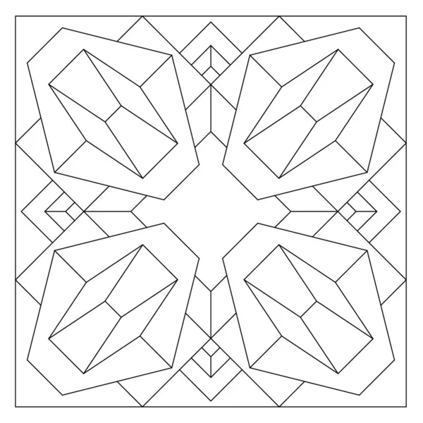 Image Choses Abstraites Copiées Coins Unis Par Rectangle Forme Diamant — Image vectorielle