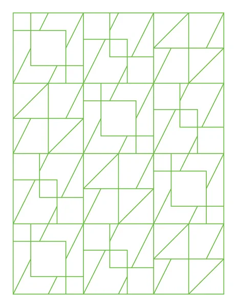 Erwachsene Malseite Mit Sich Überschneidenden Geometrischen Formen Schwarz Weißes Muster — Stockvektor