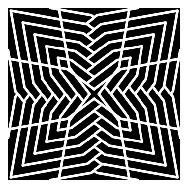 Siluet 'i soyut kesim sanatıyla kes. Ev dekorasyonu ve iç tasarım için duvar sanatı. Siyah ve beyaz. EPS8 #04