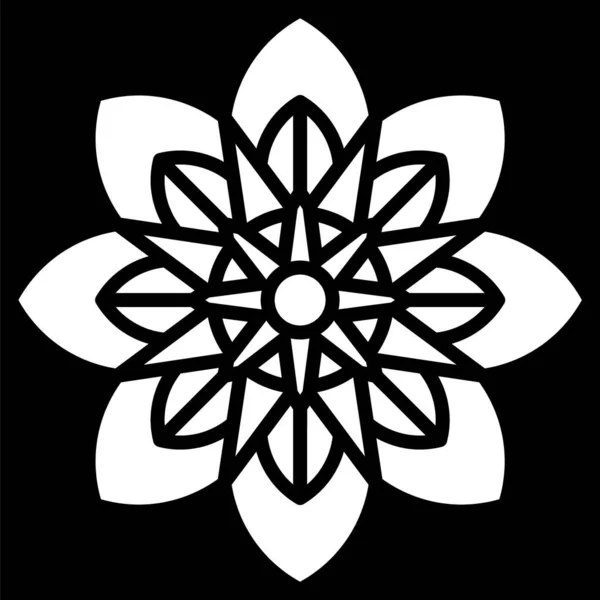 Abstrakte Florale Mandala Kunst Schablone Zum Laserschneiden Weißes Silhouettenmuster Lasergeschnittene — Stockvektor