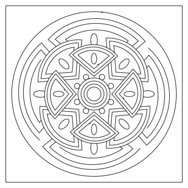 Decorative mandala art of drawing with circular patterns for coloring pages for adults. Good mood. Relieve stress and anxiety. EPS8 #605