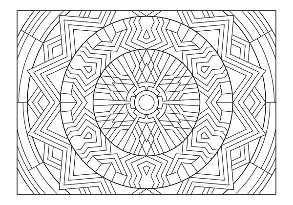 Zentangle sanat terapisi. Yetişkinler için manzara boyama sayfaları. Keyfin yerinde. Stres ve kaygı giderici. EPS8 #615