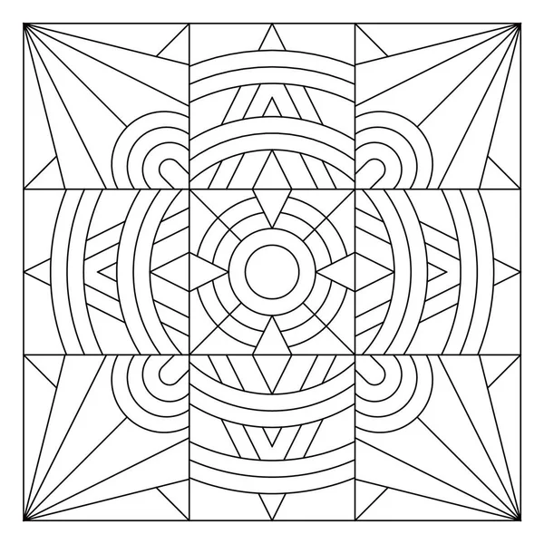 Zentangle Art Easy Coloring Pages Abstract Theme 628 —  Vetores de Stock