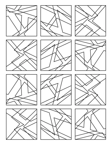 Art Zentangle Représente Facilement Des Motifs Lignes Irrégulières Chevauchant Coloriage — Image vectorielle