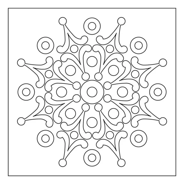 Eşsiz mandala sanat tasarımı. Yetişkinler için kolay boyama sayfaları. Keyfin yerinde. Stres ve kaygı giderici. EPS8 #591