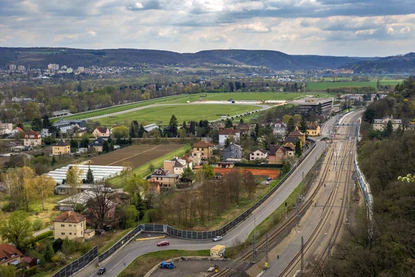 Vyhlídka Závodní Dráze Praha Velká Chuchle — Stock fotografie