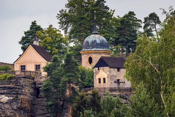 Sloup Cechach Czech Republic Impregnable Medieval Rock Castle Sloup 13Th — Stockfoto