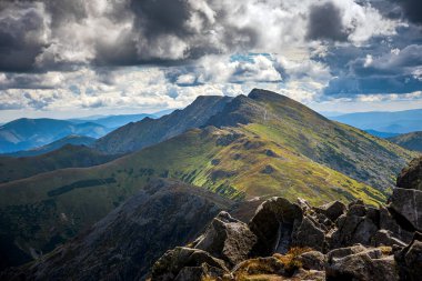 Landscape photo of nature in Slovakia. Beautiful summer landscape. Tatra Mountains in background.