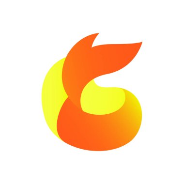 Fox soyut vektör logosu veya simge şablonu, imzası veya sembolü.