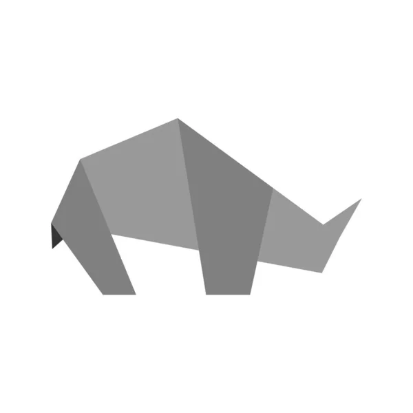 Modèle Signe Symbole Logo Icône Vectoriel Abstrait Rhino — Image vectorielle