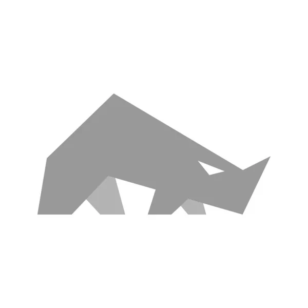 Logo Del Vector Abstracto Rhino Plantilla Icono Signo Símbolo — Vector de stock