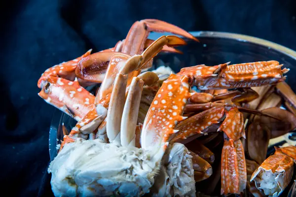 Granchio Mare Street Food Asiatico Piatto Sullo Sfondo Fresco Delizioso — Foto Stock