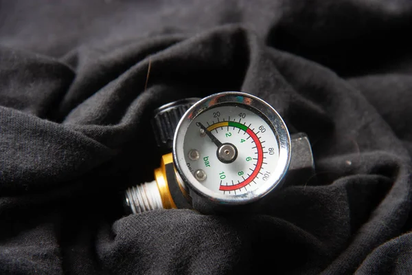 Wind Gauge Unit Bar Vintage Scale Measure Steam Pressure Background — 스톡 사진