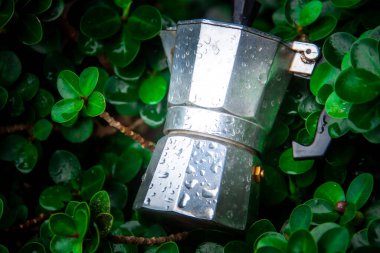 İtalyan Moka Pot 'u İtalyan Moka Pot' undan ayrıldı İtalyan moka otu kahvesi kaldı