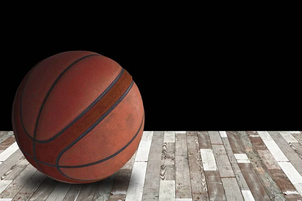 スポーツクリッピング部の床から分離世界的に有名なスポーツであるバスケットボールボール — ストック写真