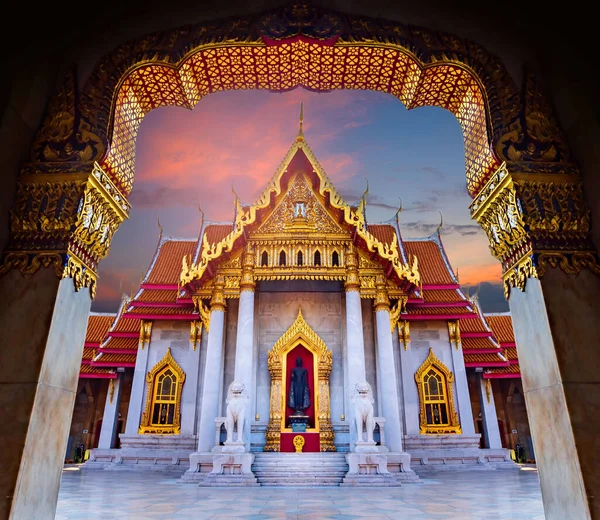令人惊奇的泰国旅游景点 泰国曼谷的Wat Benchamabophit或大理石寺庙 — 图库照片