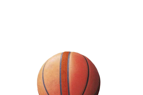 スポーツクリッピング部の床から分離されているバスケットボールボール — ストック写真