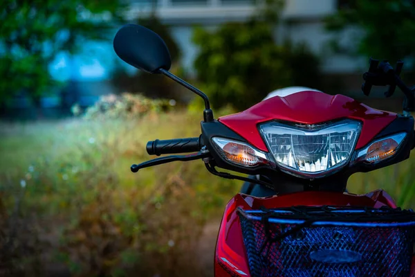 Red Motorcycles Led System Auto Honda Technology 110Cc System Nonthaburi — Stock Photo, Image