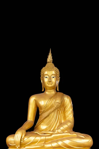Будда Золотистий Природного Каменю Стародавні Часи Відсікаюча Частина — стокове фото